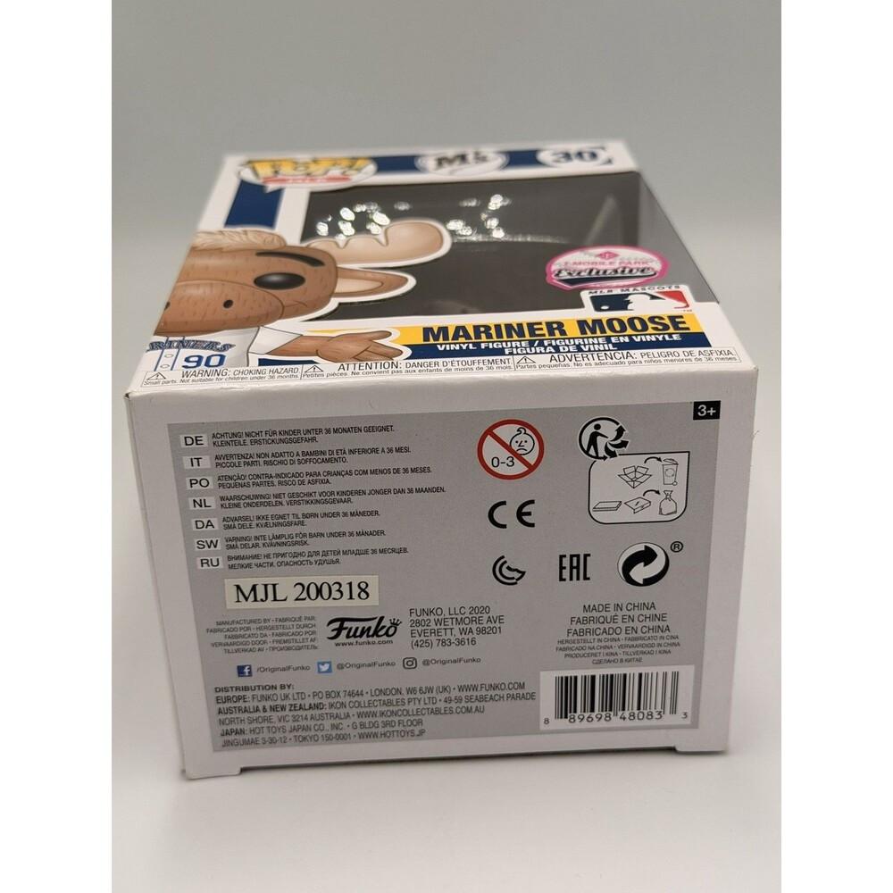 Funko Pop MLB Mariner Moose #30 White Uniform T-Mobile Park Exclusive Mariners - Picture 5 of 7